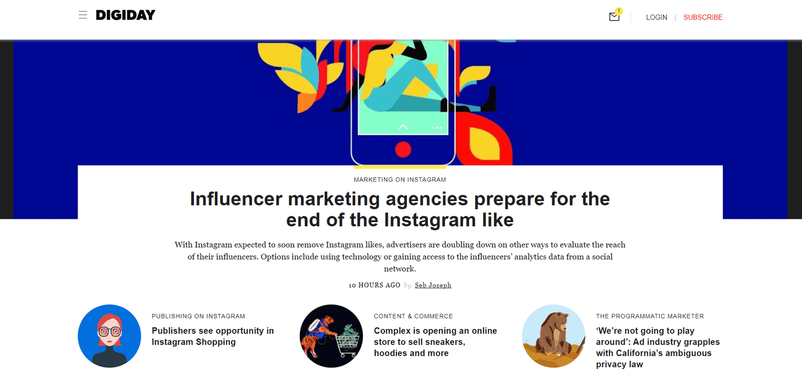 Digiday digital advertising blog