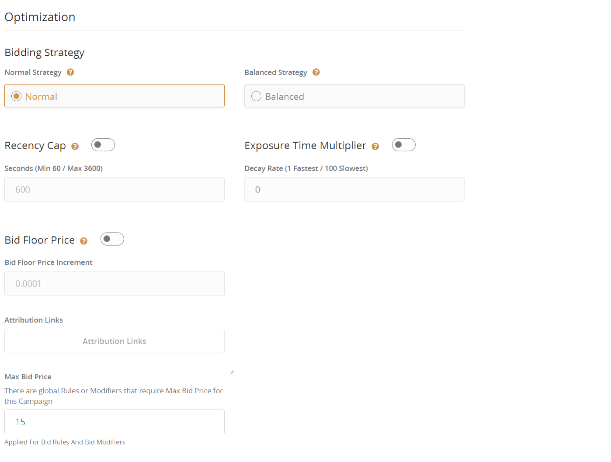 Set up Optimization Parameters