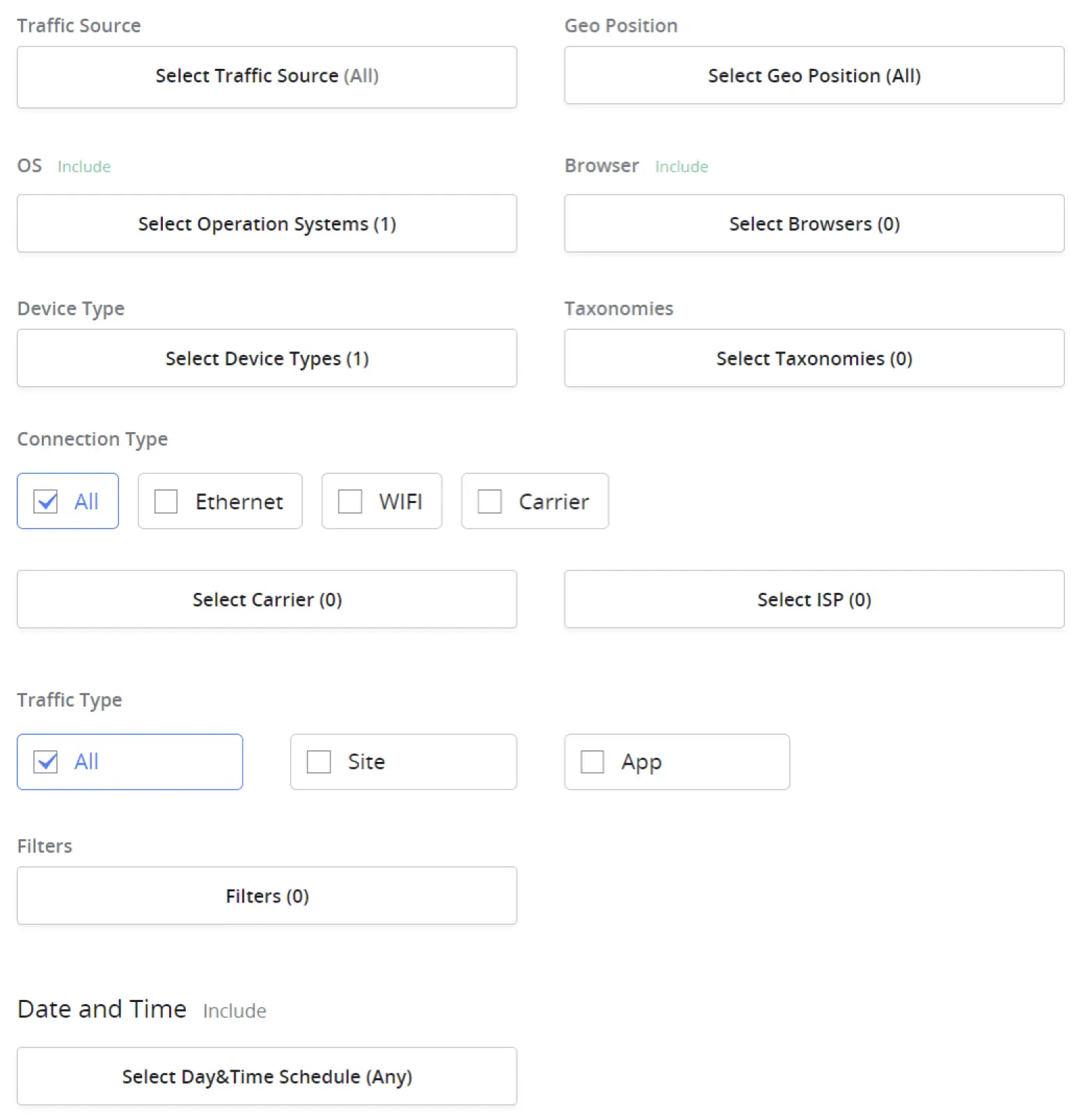Pick Targeting Settings